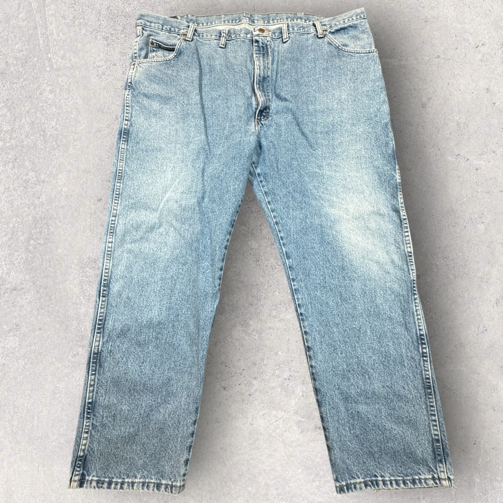 Wrangler Regular‎ Fit Jeans 50x30 Blue Light Wash Denim
